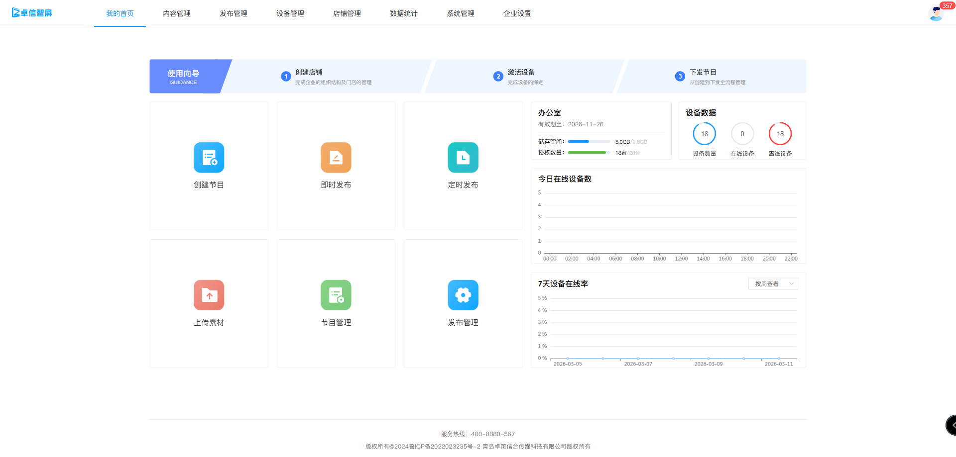 华信科海门店数字化管理后台 - 概览界面