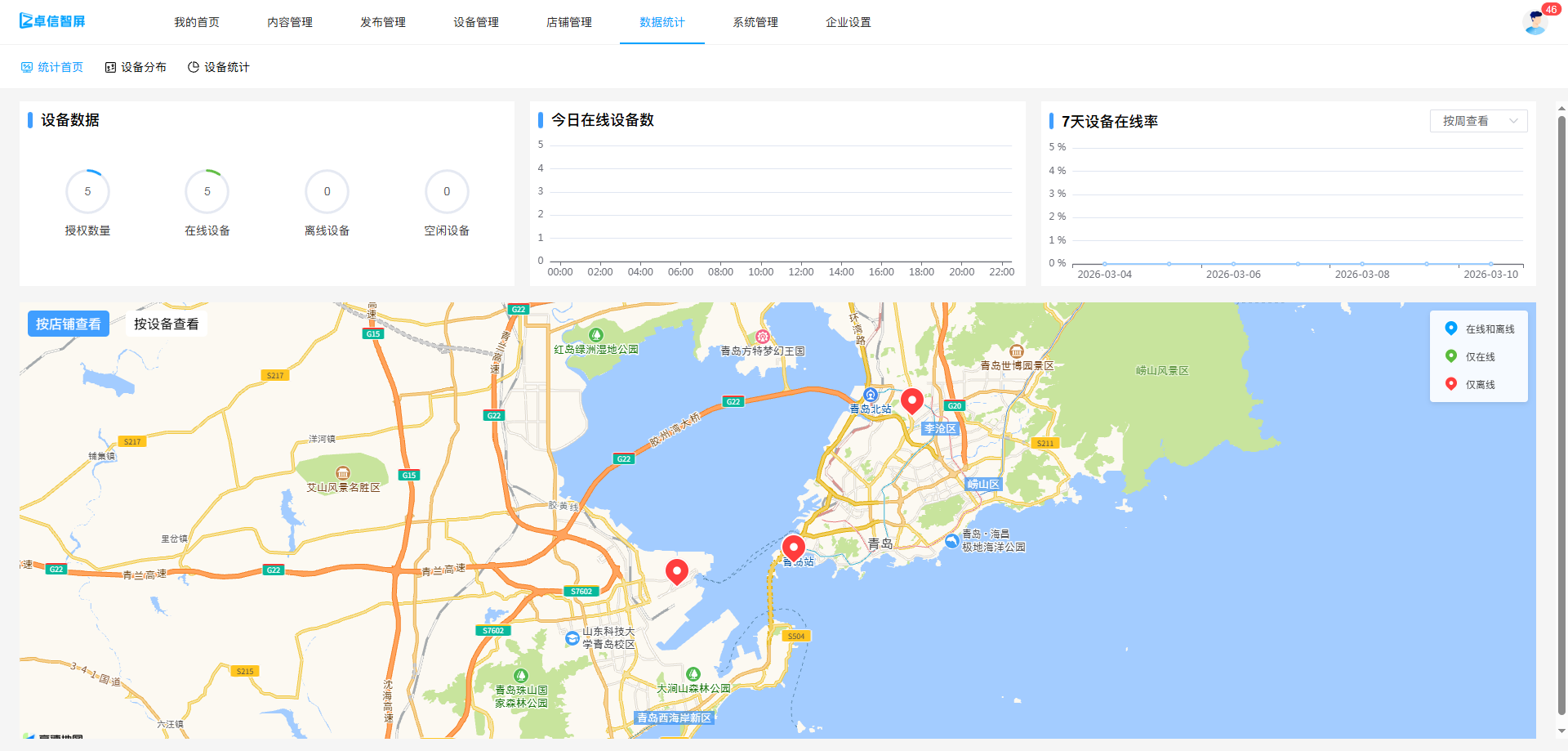 华信科海门店管理系统 - 终端状态监控